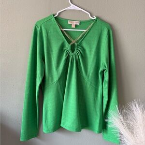 Green Long Sleeve Top Michael Kors NWT size Large